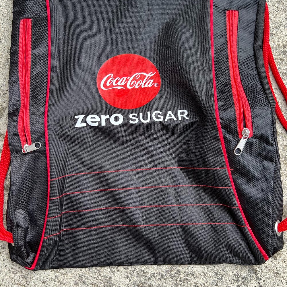 NEW COCA COLA COKE ZERO DRAWSTRING DAYPACK